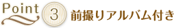 POINT-3 前撮りアルバム付き POINT-3 前撮りアルバム付き